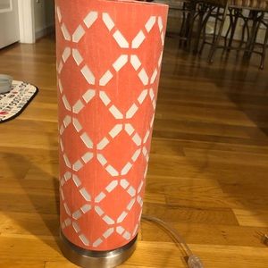 Pink shade lamp